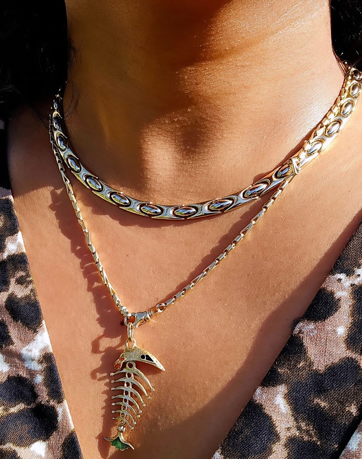 Stunning Italian Collar Necklace in 14k Gold