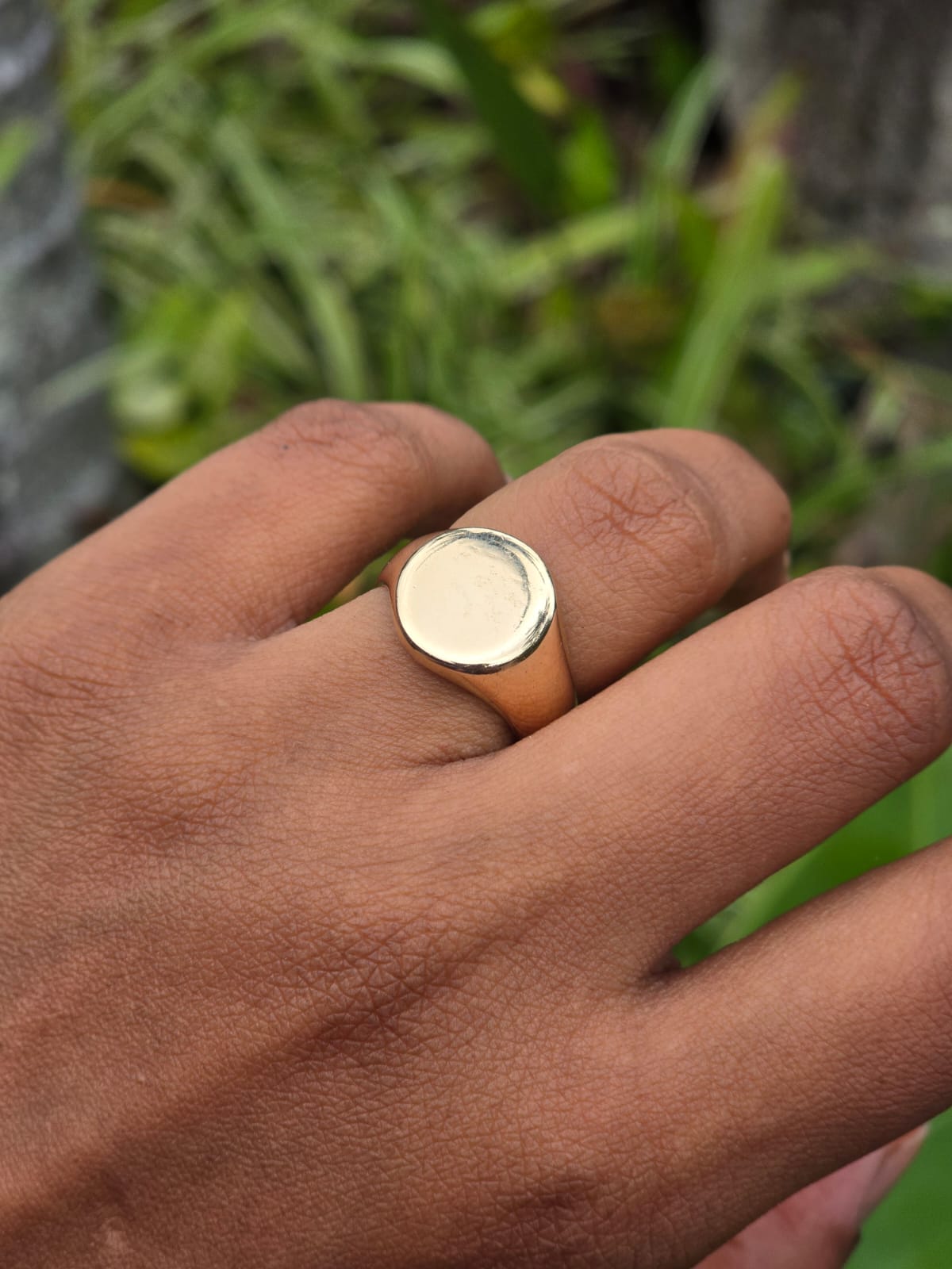 Vintage 9ct Gold Plain Signet Ring