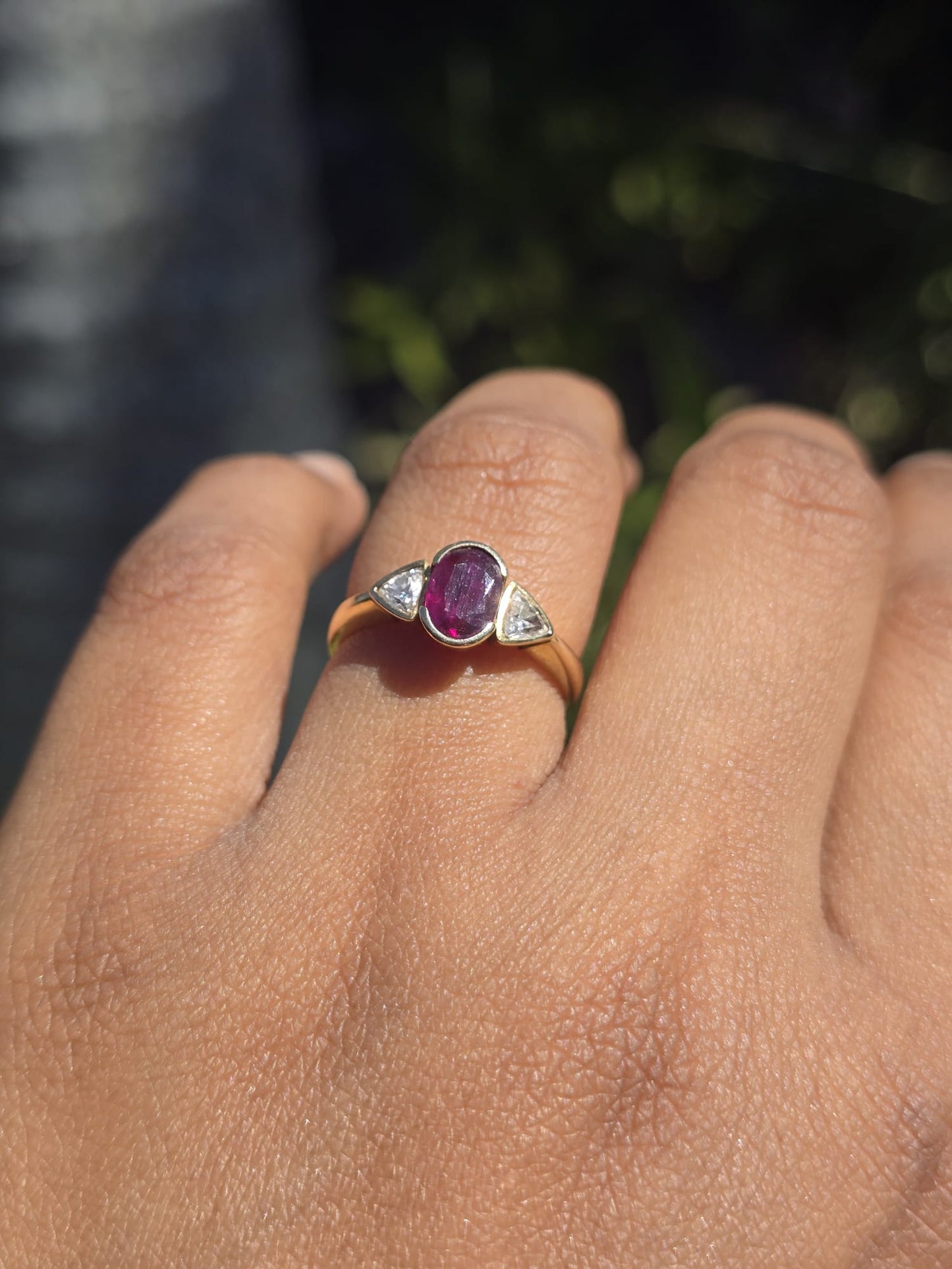 Vintage Ruby and Diamond Ring in 18ct Solid Gold