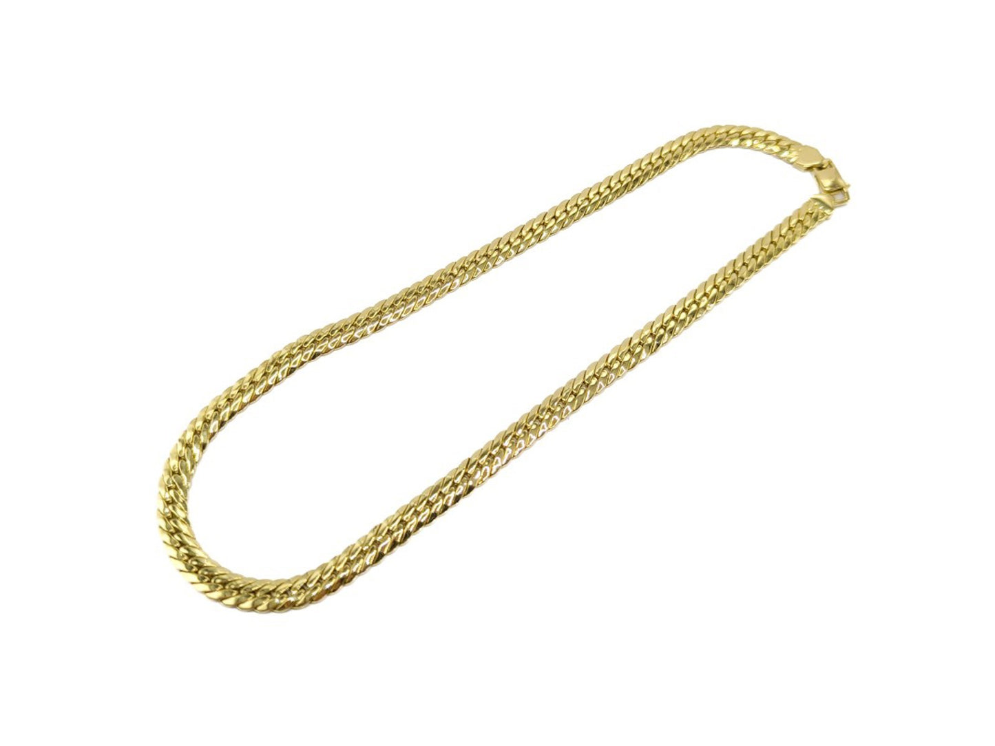 Vintage Italian Herringbone x Curb Link Chain in 18ct Solid Gold