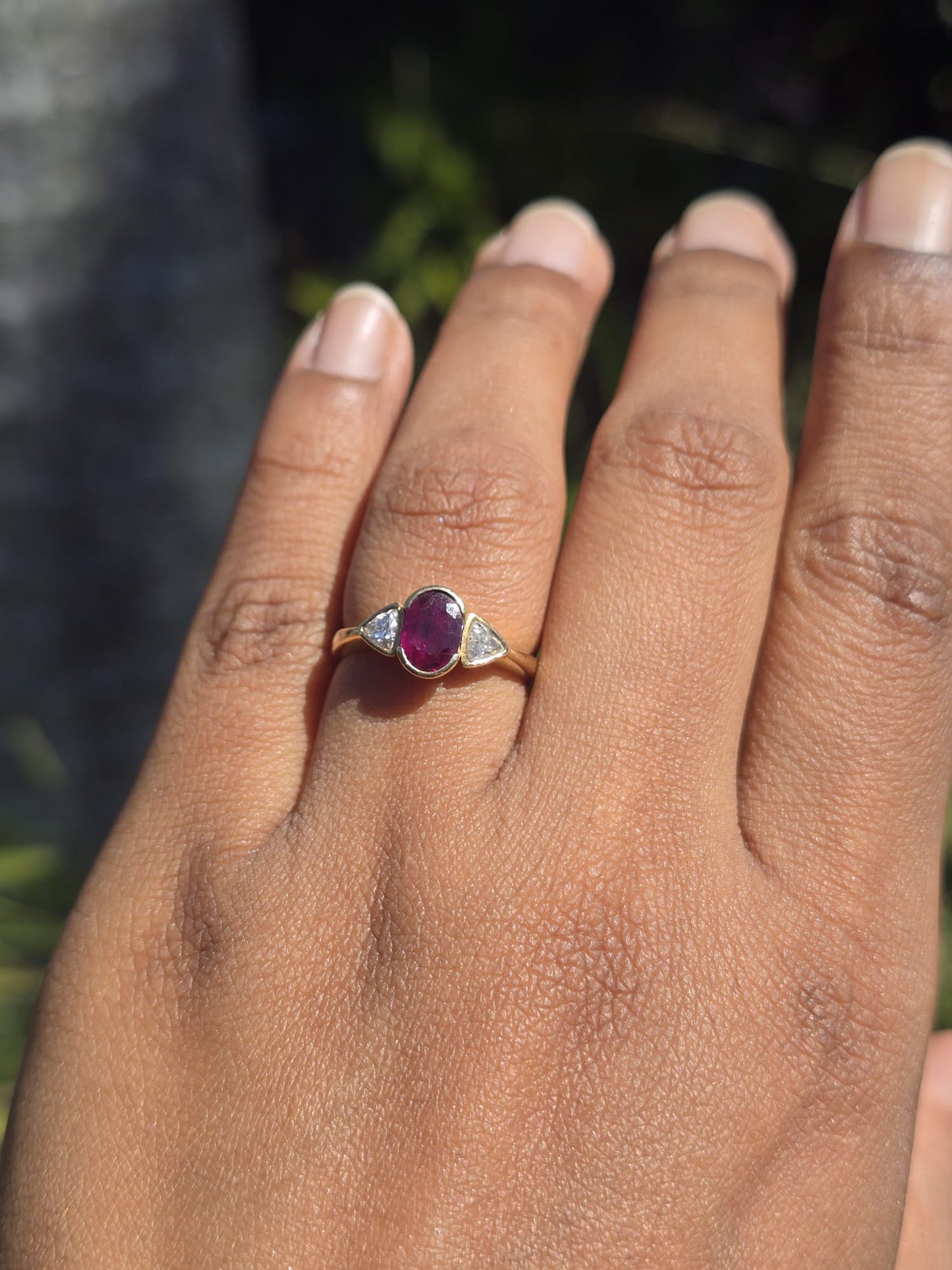 Vintage Ruby and Diamond Ring in 18ct Solid Gold