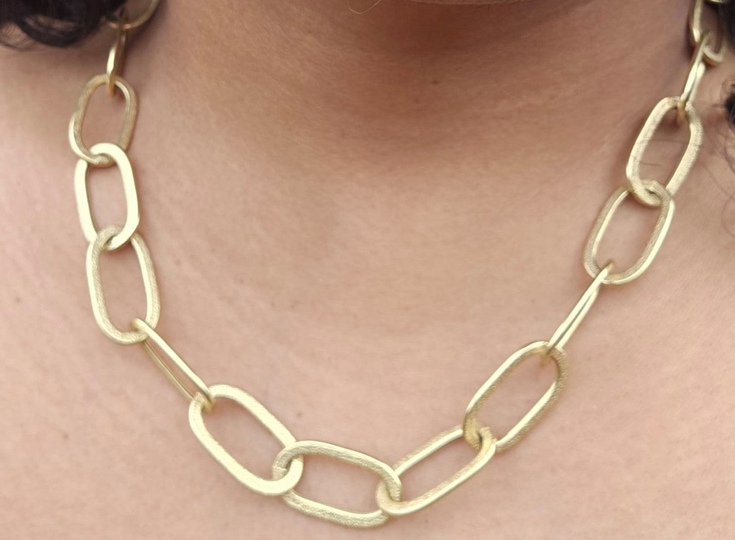 Vintage 9 Carat Gold Paperclip Necklace