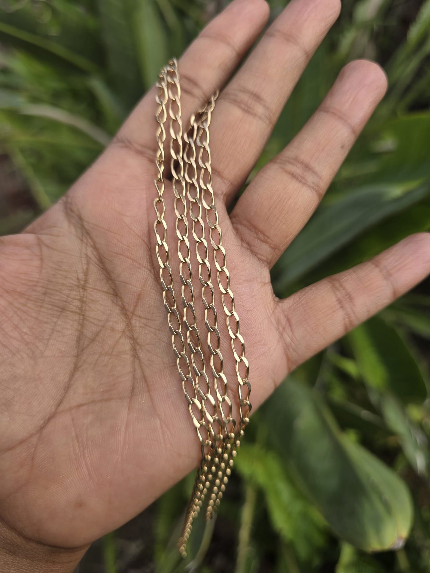 Long 9ct Gold Curb Chain