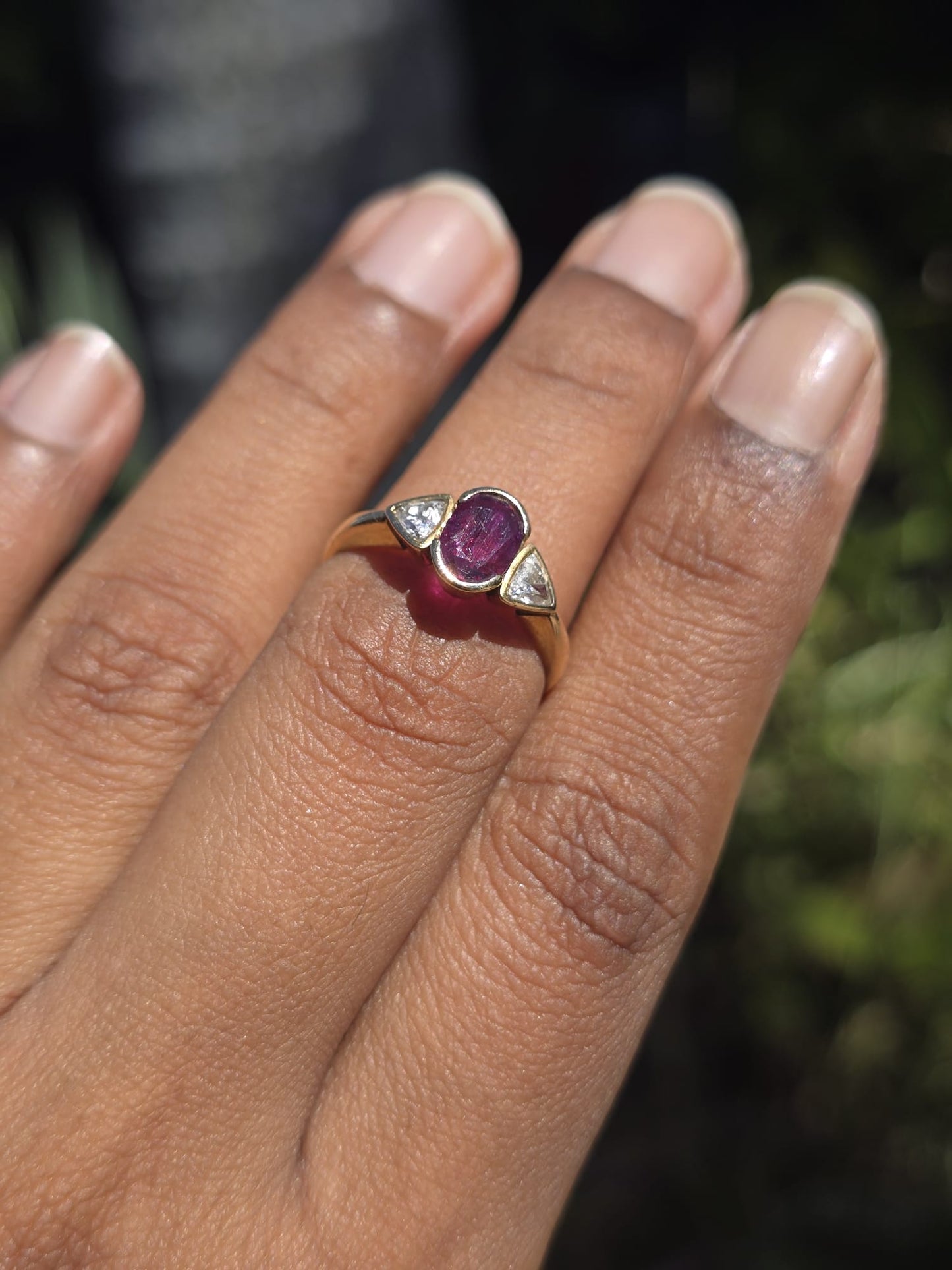 Vintage Ruby and Diamond Ring in 18ct Solid Gold