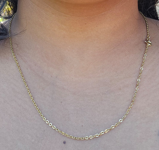 Fancy Belcher Link Necklace in 14ct Solid Gold