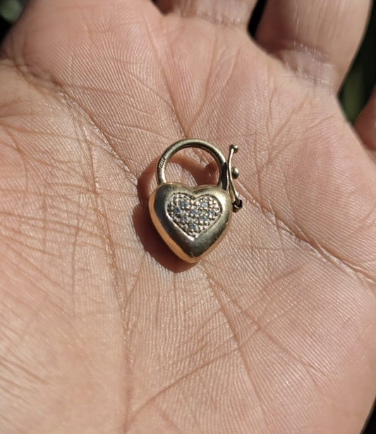 Vintage Functional Padlock Pendant in 9 Carat Solid Gold