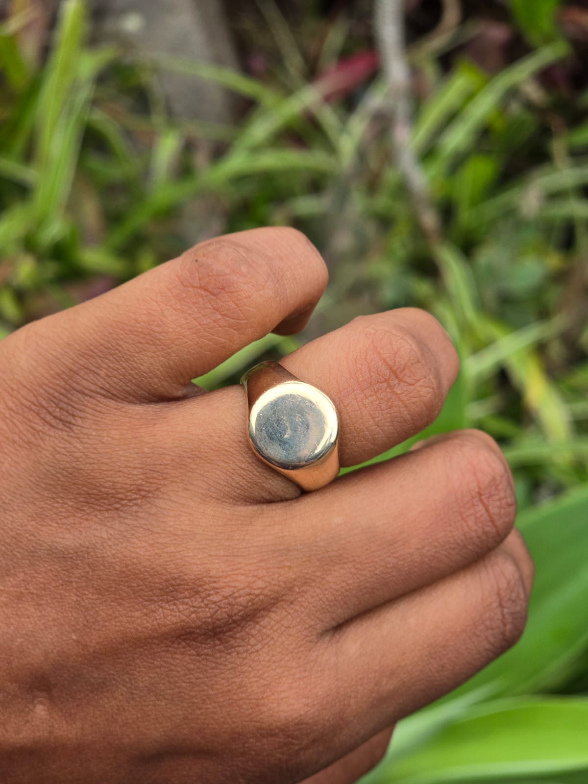 Vintage 9ct Gold Plain Signet Ring