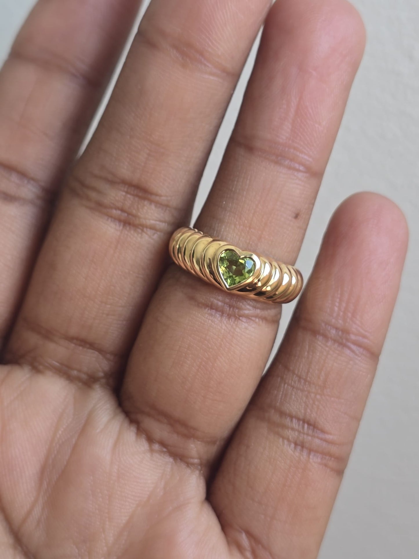 18ct Gold Vintage Tiffany & Co. Peridot Ring